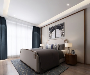 New Chinese Style Bedroom-ID:502090936