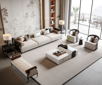 New Chinese Style Sofa Combination-ID:863859776