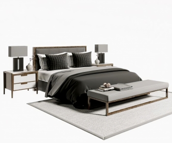 New Chinese Style Double Bed-ID:651240391