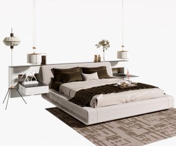 New Chinese Style Double Bed-ID:882056008