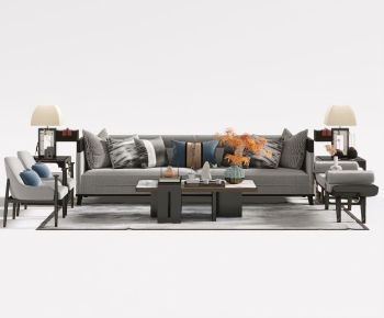 New Chinese Style Sofa Combination-ID:143129866