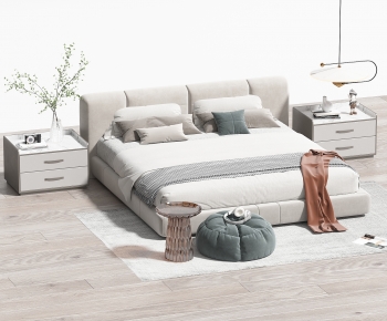 Modern Double Bed-ID:858681925