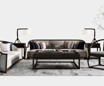New Chinese Style Sofa Combination-ID:693326959