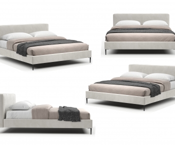 Modern Nordic Style Double Bed-ID:488192086