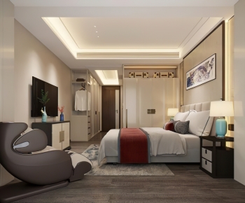 New Chinese Style Bedroom-ID:124089962