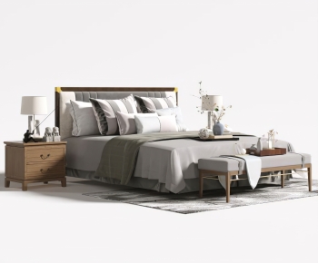 New Chinese Style Double Bed-ID:216144082