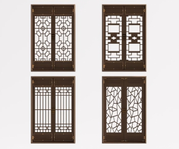 New Chinese Style Double Door-ID:885133037
