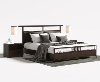 New Chinese Style Double Bed-ID:461813938