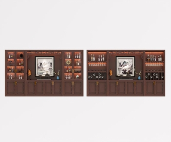 New Chinese Style Wine Cabinet-ID:804388054