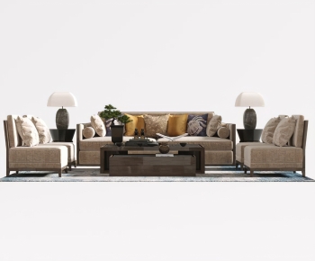 New Chinese Style Sofa Combination-ID:352013114