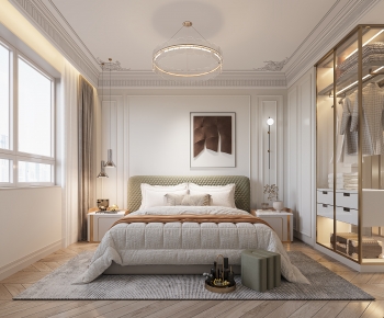 Modern French Style Bedroom-ID:467636116