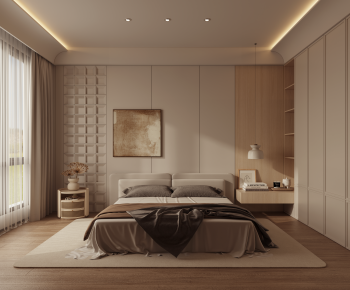 Wabi-sabi Style Bedroom-ID:925079113