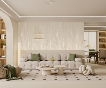 Modern Wabi-sabi Style A Living Room-ID:767842055