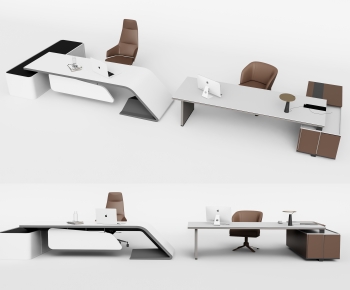 Modern Office Desk And Chair-ID:945869928