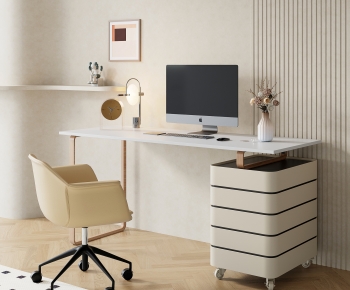 Modern Computer Desk And Chair-ID:323422911