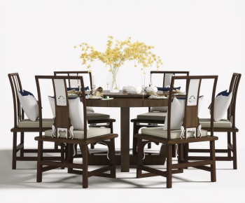 New Chinese Style Dining Table And Chairs-ID:892005926