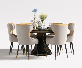 New Chinese Style Dining Table And Chairs-ID:417905099