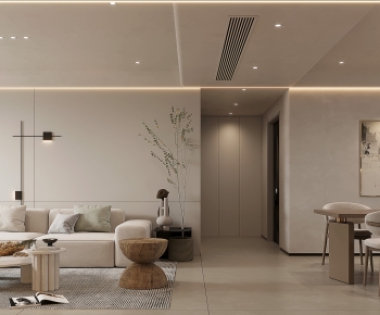 Modern Wabi-sabi Style A Living Room-ID:144414902
