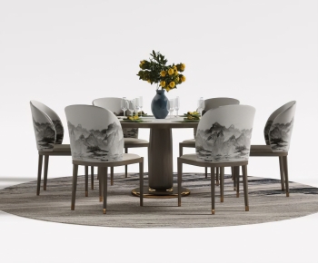 New Chinese Style Dining Table And Chairs-ID:620613101