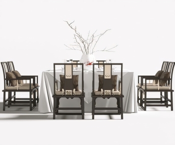 新中式餐桌椅组合-ID:236913922