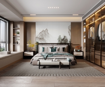 New Chinese Style Bedroom-ID:520950081