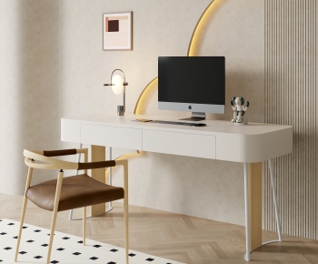 Modern Computer Desk And Chair-ID:497245074