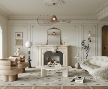 French Style A Living Room-ID:764910949