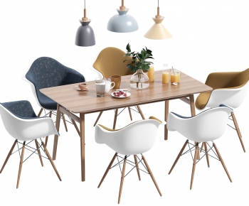 Nordic Style Dining Table And Chairs-ID:632594112