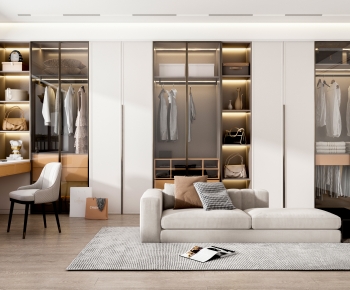 Modern Clothes Storage Area-ID:937747005