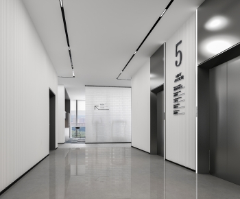 Modern Office Elevator Hall-ID:544008979