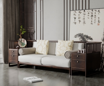 New Chinese Style A Sofa For Two-ID:847480061