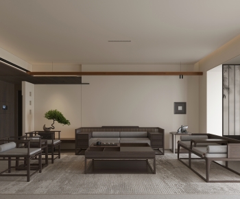 New Chinese Style A Living Room-ID:781128886
