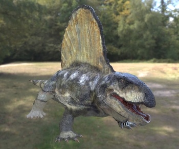 现代异齿龙二叠纪时期恐龙3D模型