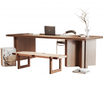 Modern Computer Desk And Chair-ID:675709966