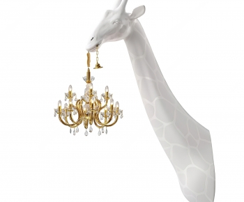 现代长颈鹿装饰壁灯-ID:448637019