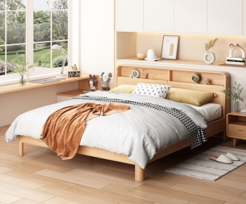 Modern Double Bed-ID:743622064