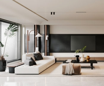 Modern Wabi-sabi Style A Living Room-ID:229676963