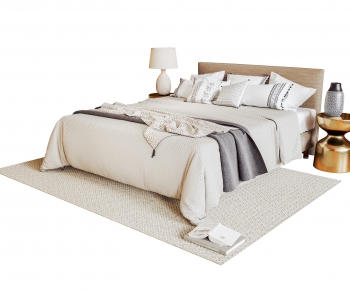 Modern Double Bed-ID:623272905