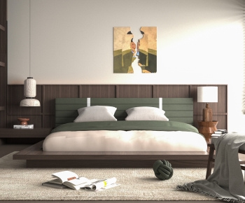 Modern Wabi-sabi Style Bedroom-ID:598395111
