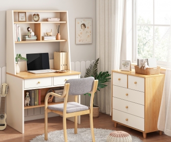 Modern Computer Desk And Chair-ID:603524927