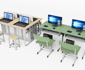 Modern Office Desk And Chair-ID:384557013
