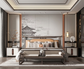 New Chinese Style Bedroom-ID:601262098