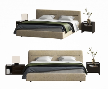 Modern Double Bed-ID:399714952
