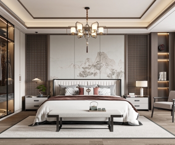 New Chinese Style Bedroom-ID:905467037