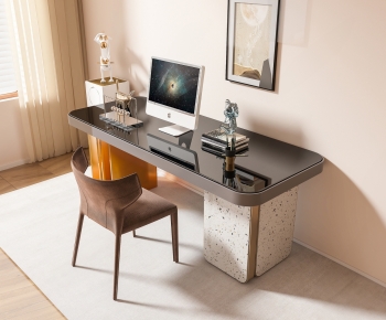 Modern Computer Desk And Chair-ID:904783015