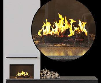 Modern Fireplace-ID:358473066
