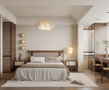Wabi-sabi Style Bedroom-ID:114510188