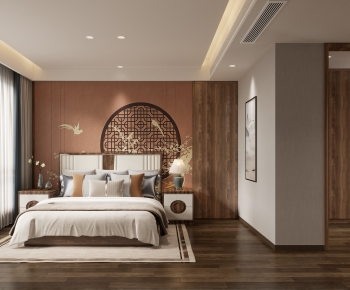 New Chinese Style Bedroom-ID:624723917