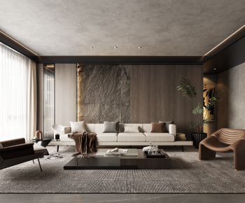 Modern Wabi-sabi Style A Living Room-ID:885183109