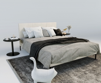 Modern Double Bed-ID:647923957